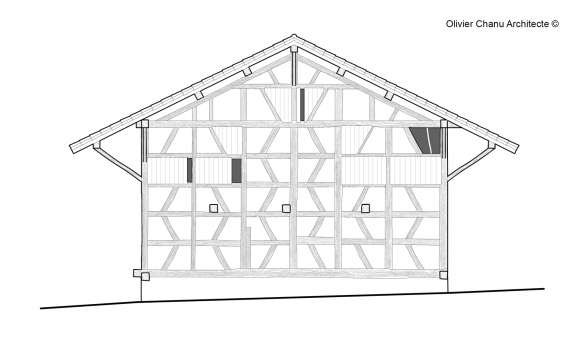 Grange - Elévation nord